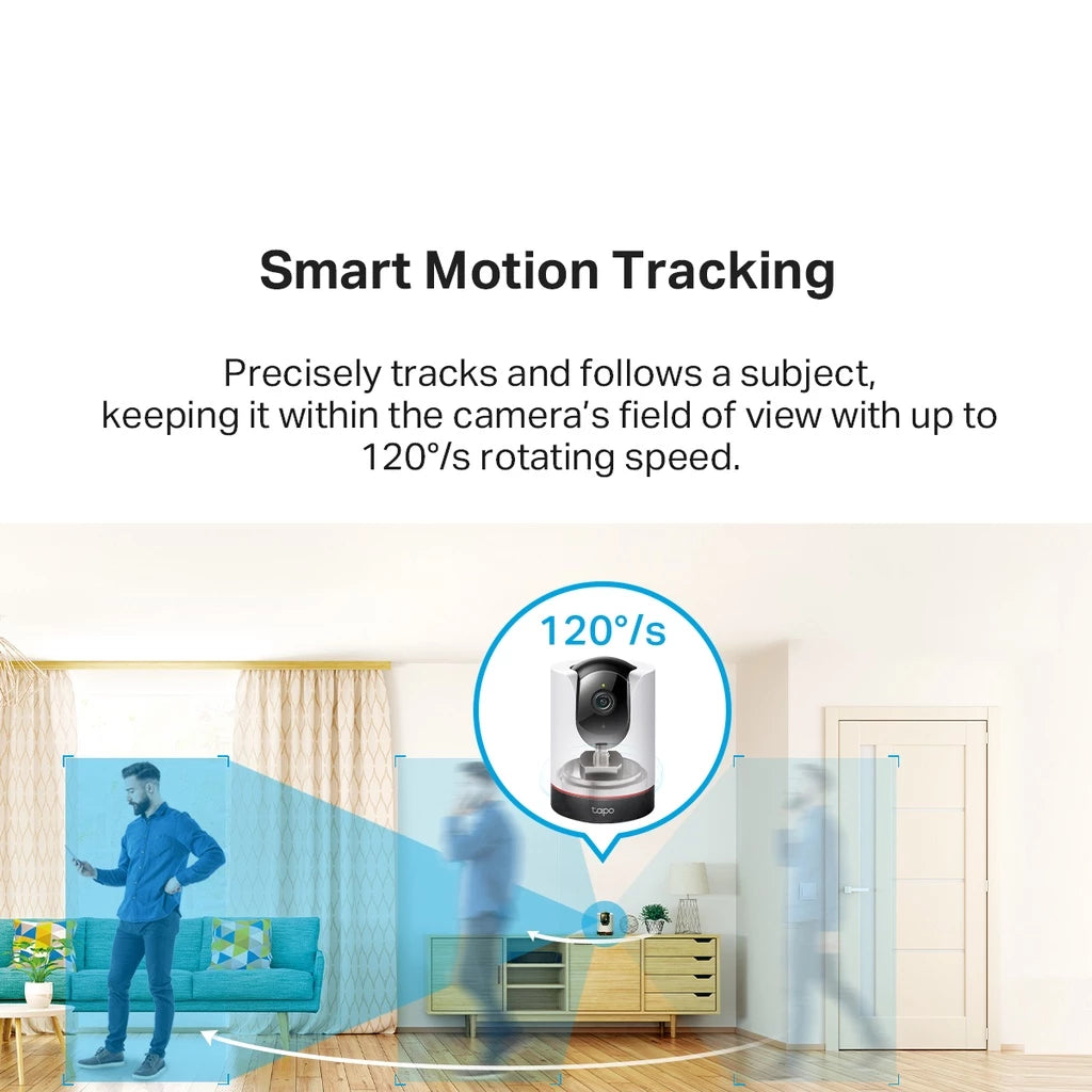 TP-Link 4MP/2K Security Tapo C225 AI CCTV With Smart Detection and Notification Wifi & Wireless Home IP Camera Pan/Tilt