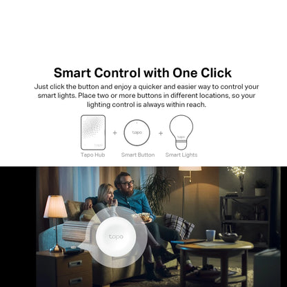 TP-LINK Tapo S200B Wireless Mini Switch Smart Doorbell One Button&App Control Smart Home Push Mini Wireless Switch