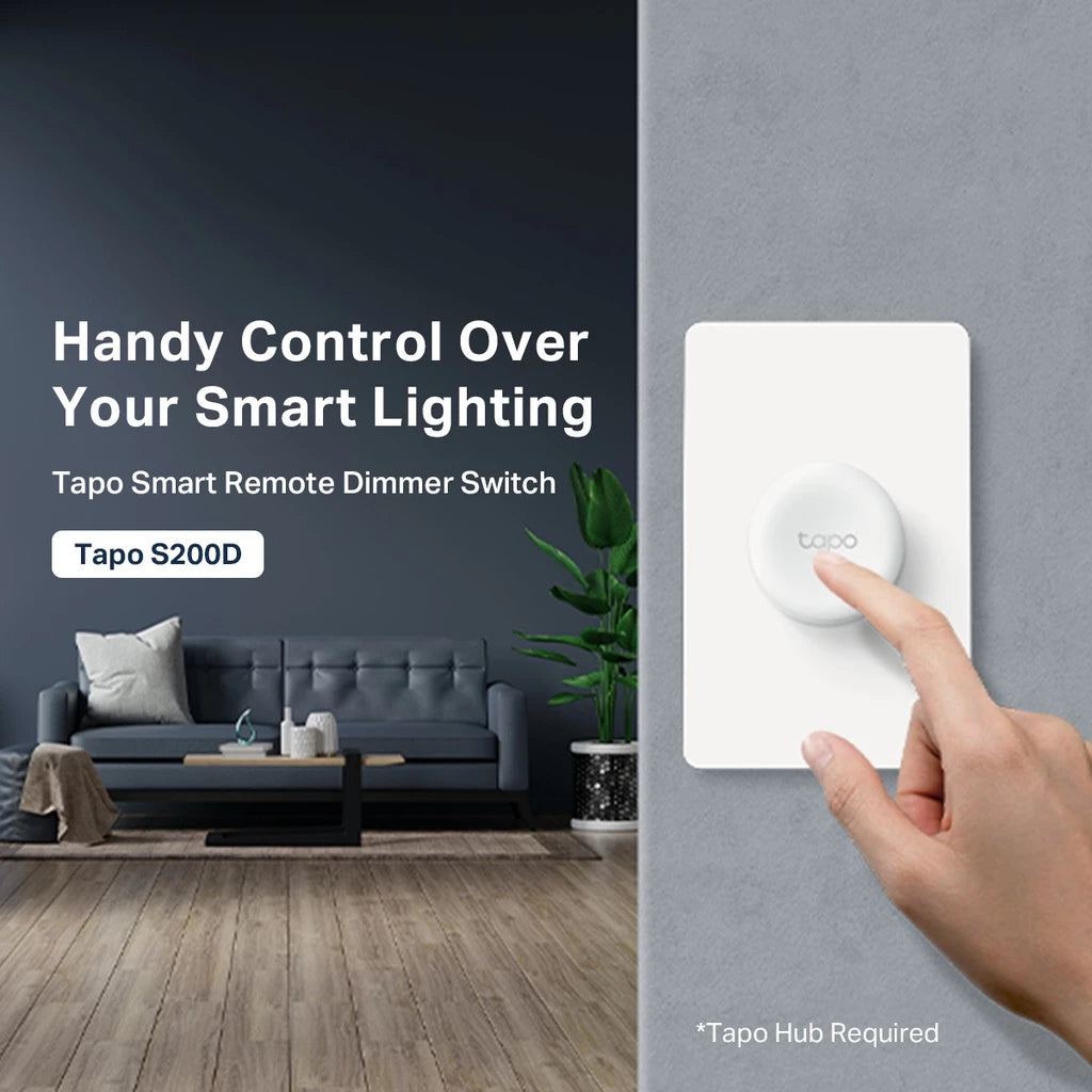 TP-LINK Tapo S200D Wireless Mini Switch Smart Doorbell One Button & App Control Smart Home Push Mini Wireless Switch