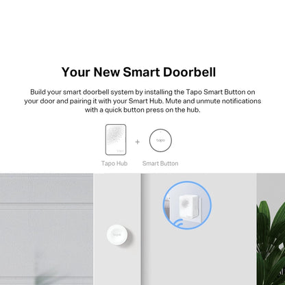 TP-LINK Tapo S200B Wireless Mini Switch Smart Doorbell One Button&App Control Smart Home Push Mini Wireless Switch