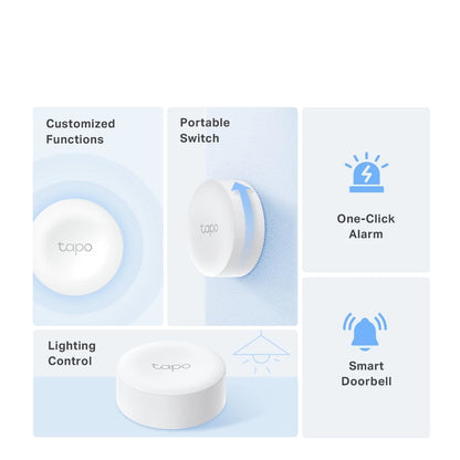 TP-LINK Tapo S200B Wireless Mini Switch Smart Doorbell One Button&App Control Smart Home Push Mini Wireless Switch