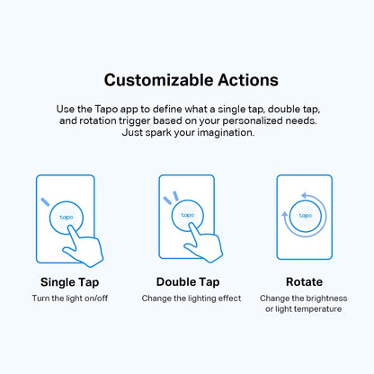 TP-LINK Tapo S200D Wireless Mini Switch Smart Doorbell One Button & App Control Smart Home Push Mini Wireless Switch