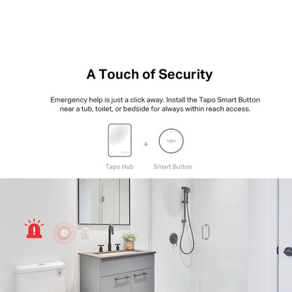 TP-LINK Tapo S200B Wireless Mini Switch Smart Doorbell One Button&App Control Smart Home Push Mini Wireless Switch