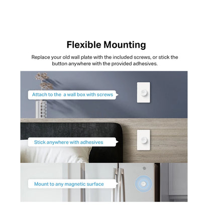 TP-LINK Tapo S200D Wireless Mini Switch Smart Doorbell One Button & App Control Smart Home Push Mini Wireless Switch